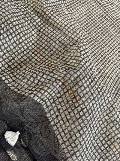 MANJHI: Handmade Pure cotton Kota Doria Saree