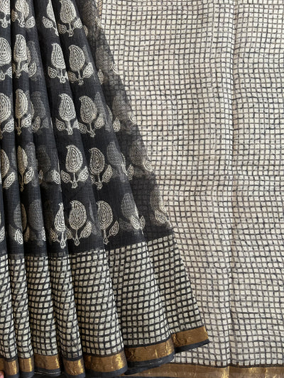 MANJHI: Handmade Pure cotton Kota Doria Saree