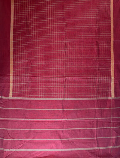 KANHA: KANCHIPURAM PURE COTTON SAREE WITH BORDERS.