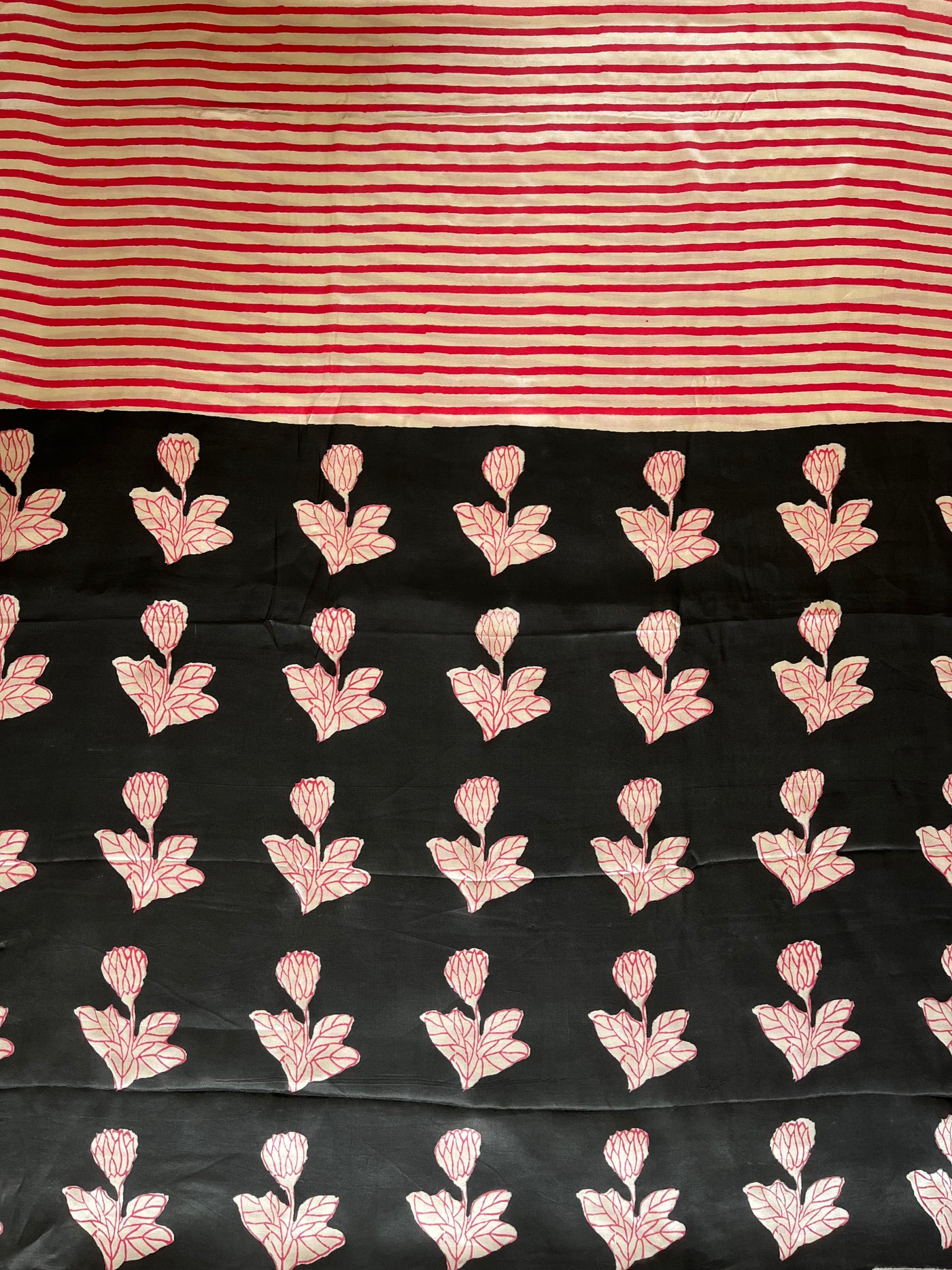 CHARU: HANDBLOCK BAGRU PRINTED MODAL SILK SAREE