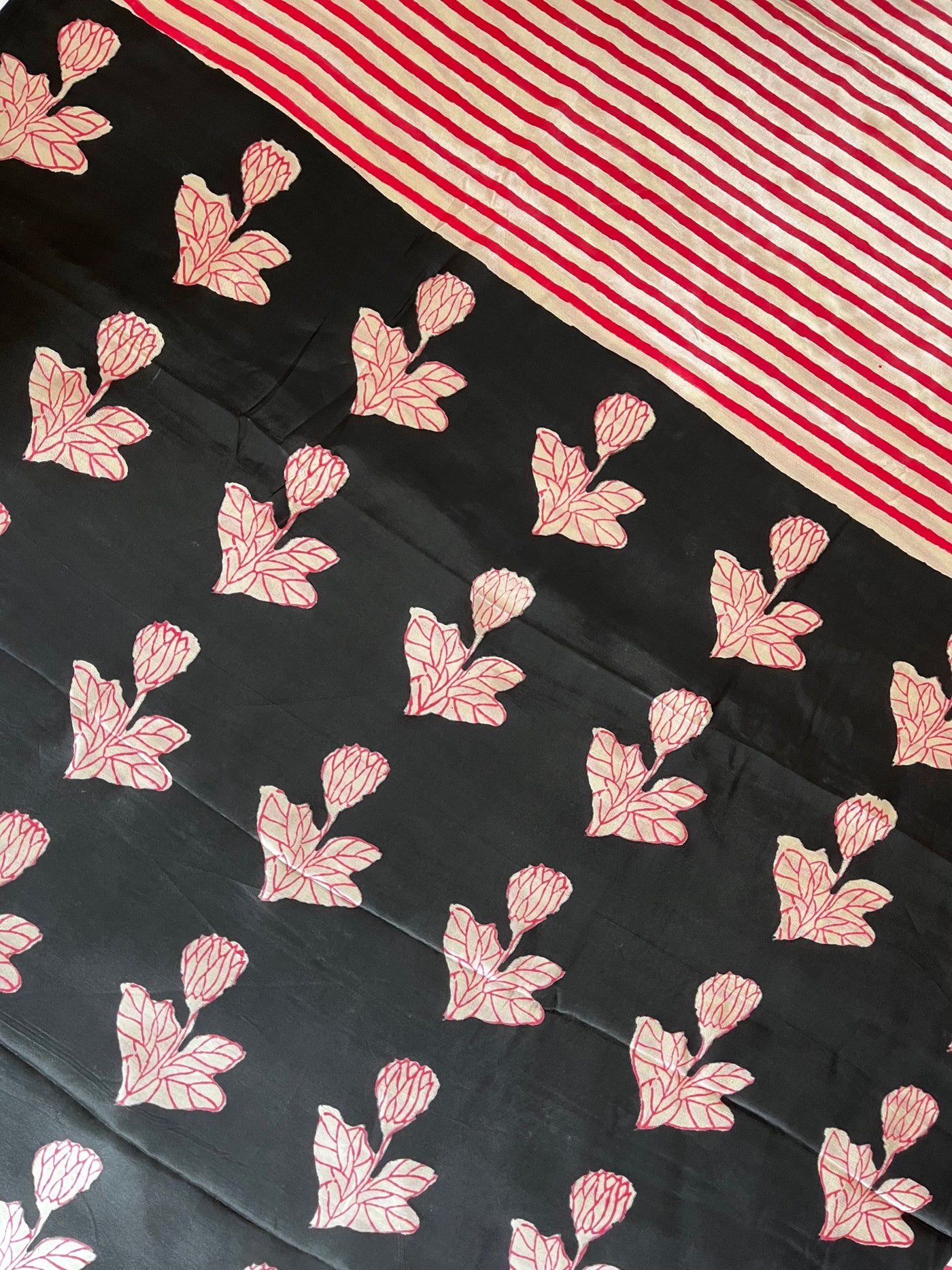 CHARU: HANDBLOCK BAGRU PRINTED MODAL SILK SAREE