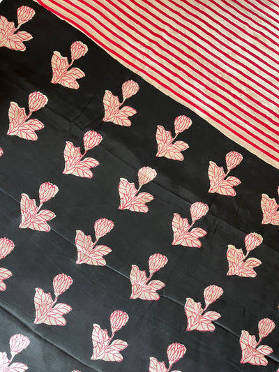 CHARU: HANDBLOCK BAGRU PRINTED MODAL SILK SAREE