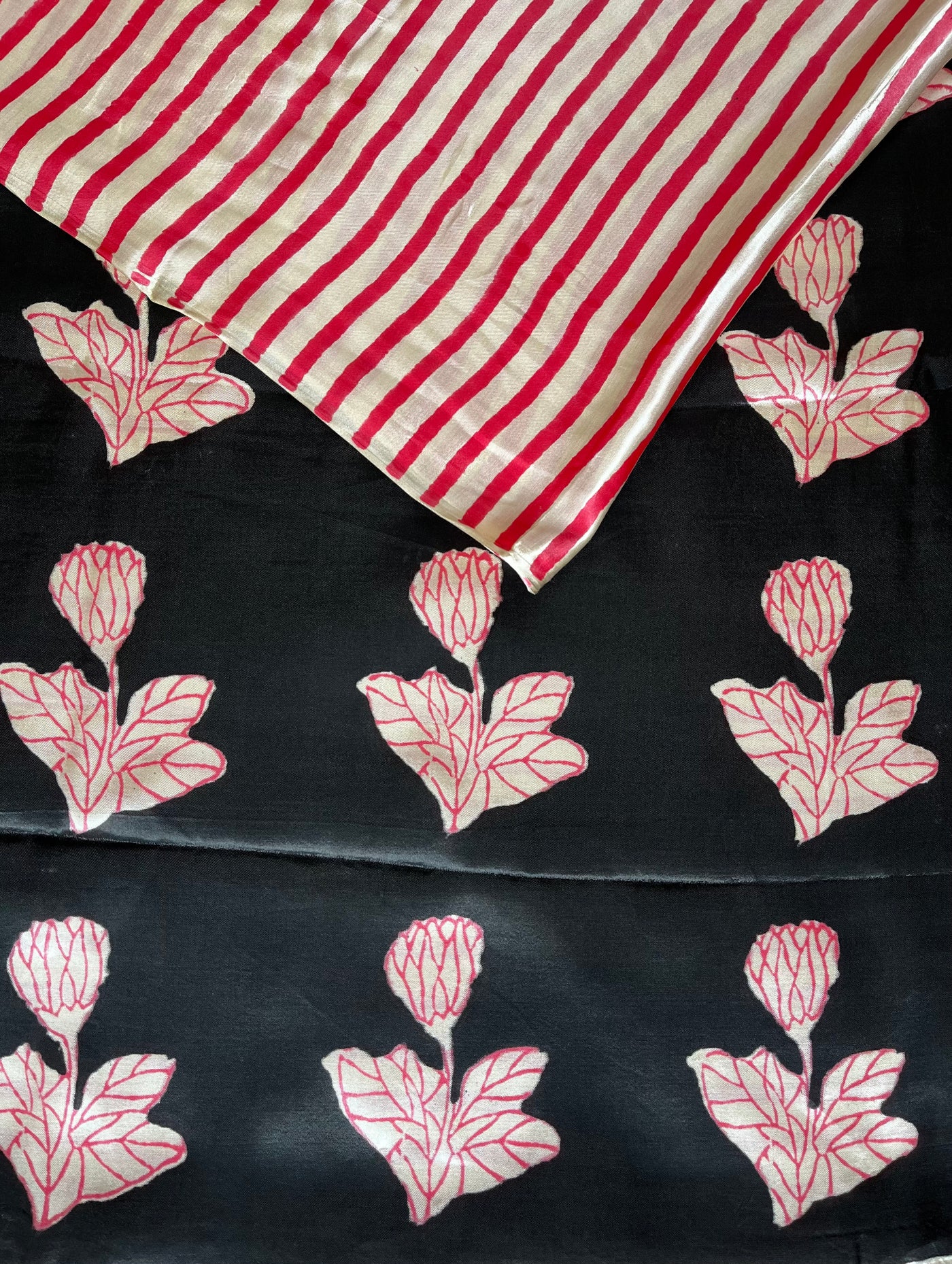 CHARU: HANDBLOCK BAGRU PRINTED MODAL SILK SAREE