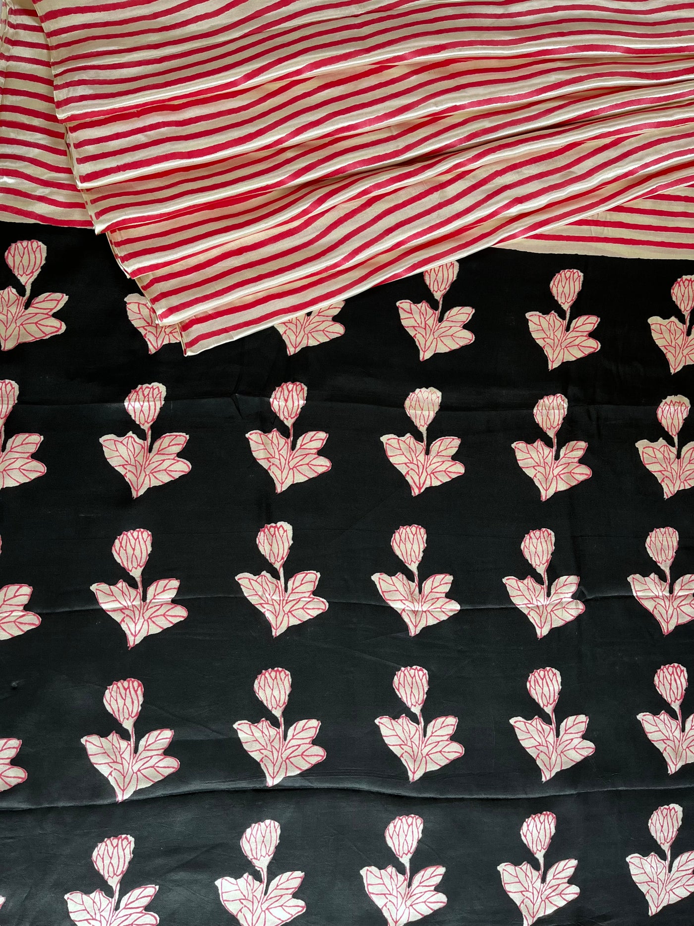 CHARU: HANDBLOCK BAGRU PRINTED MODAL SILK SAREE