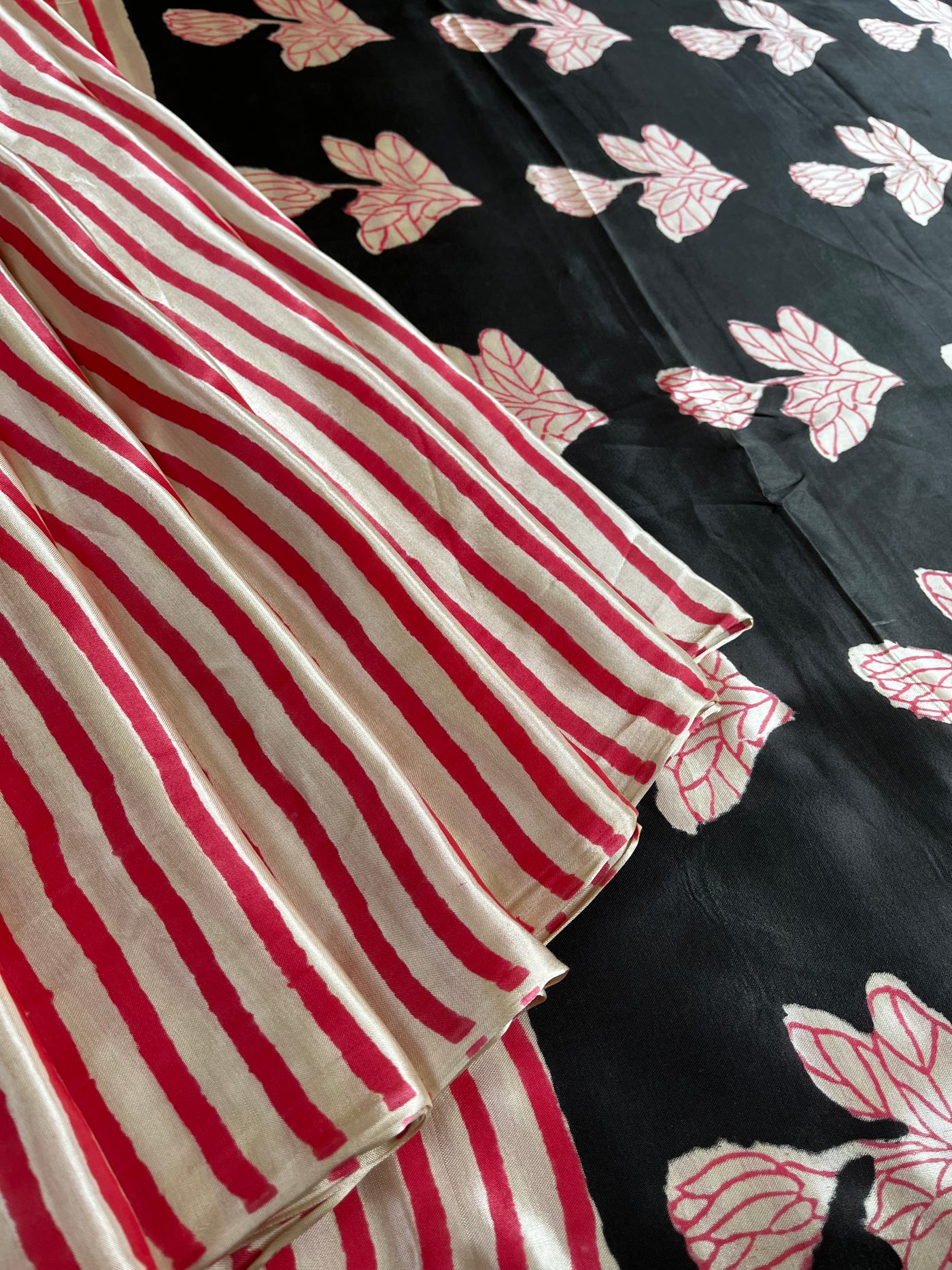 CHARU: HANDBLOCK BAGRU PRINTED MODAL SILK SAREE