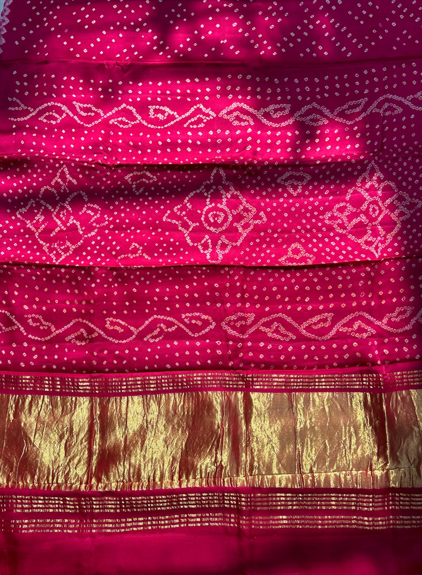 ARSHIA: bandhani saree with tissue palla