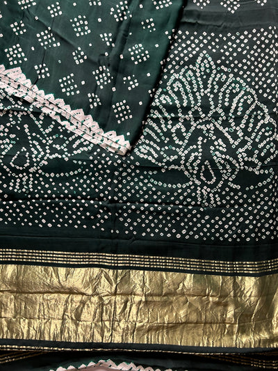 ANANDITA: bandhani saree with tissue palla