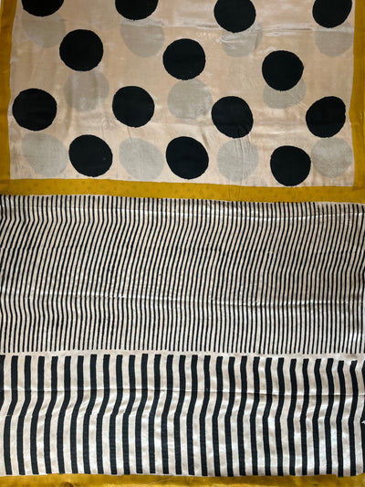 JANKI: HANDBLOCK BAGRU PRINTED MODAL SILK SAREE