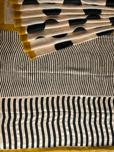 JANKI: HANDBLOCK BAGRU PRINTED MODAL SILK SAREE