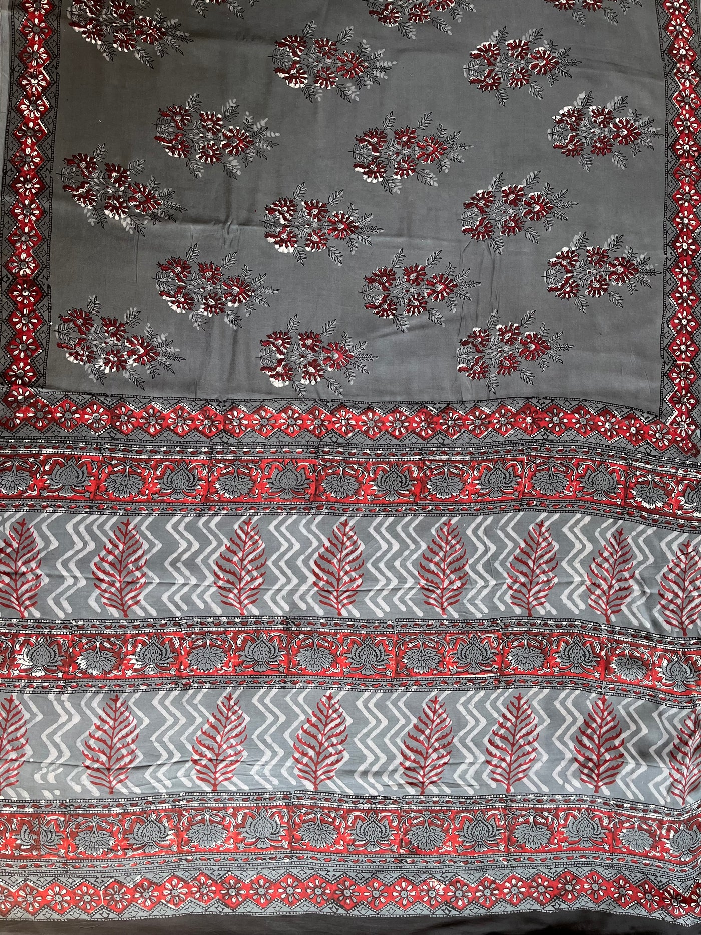ANANDI: HANDBLOCK BAGRU PRINTED MODAL SILK SAREE