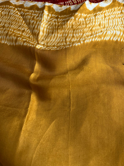 HUKUM :Handmade Shibori Dyed Modal Silk Tissue Pallu Saree