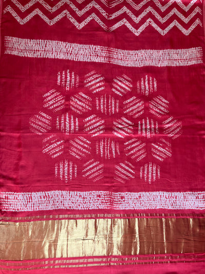 Beliya: Handmade Modal Silk Saree with Tissue Pallu