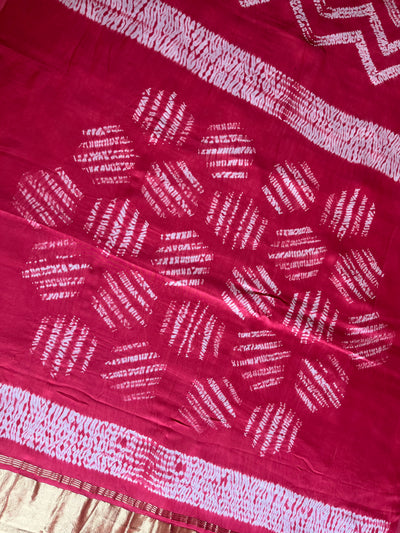 Beliya: Handmade Modal Silk Saree with Tissue Pallu