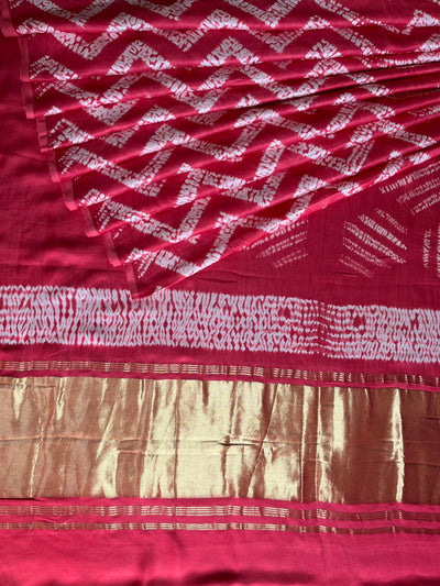 Beliya: Handmade Modal Silk Saree with Tissue Pallu