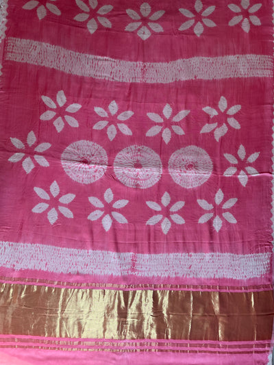 SUKMA: Handmade Modal Silk Saree with Tissue Pallu