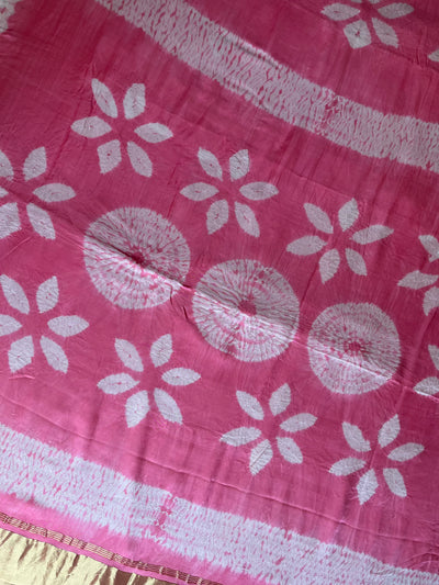 SUKMA: Handmade Modal Silk Saree with Tissue Pallu