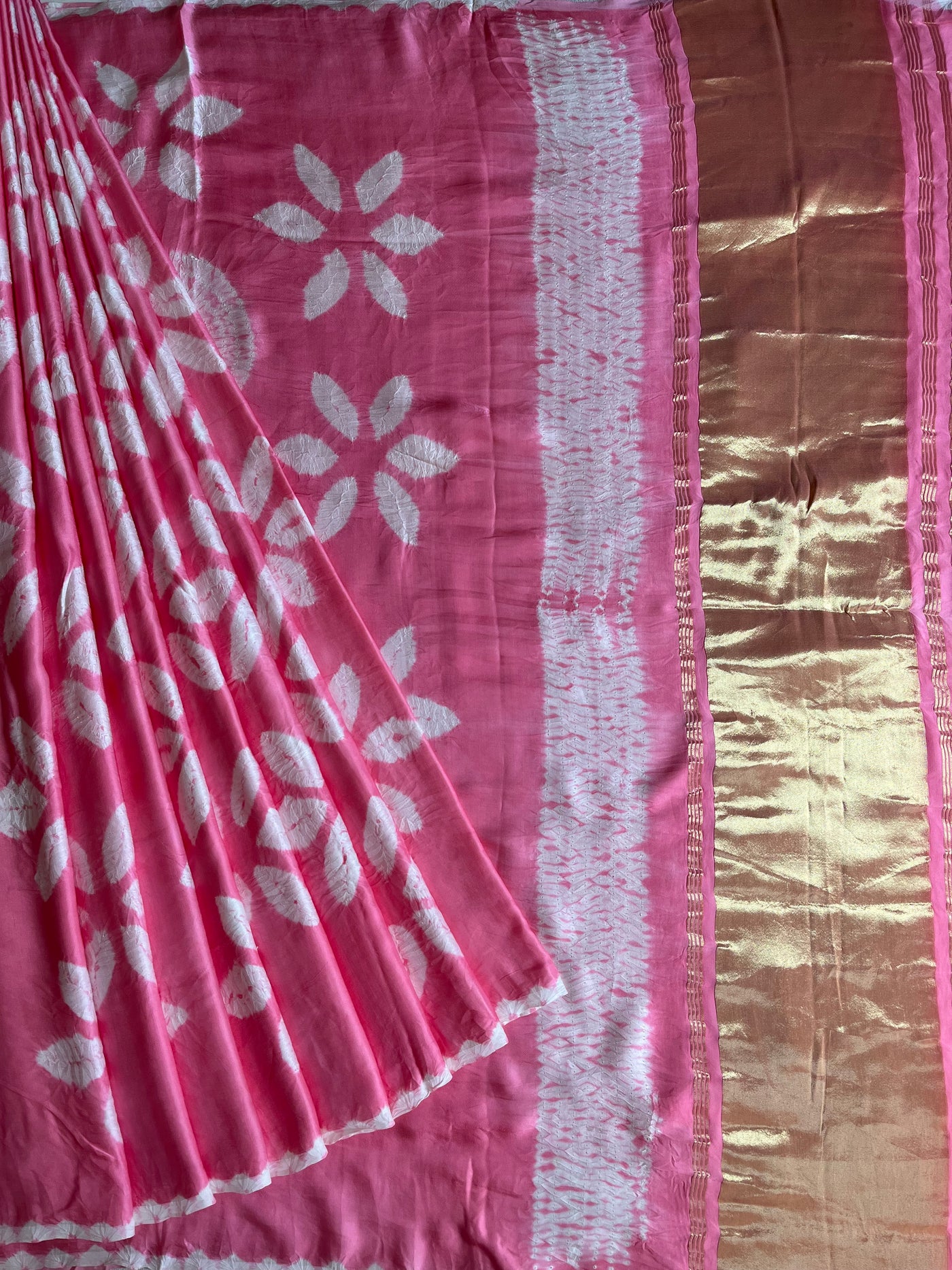 SUKMA: Handmade Modal Silk Saree with Tissue Pallu