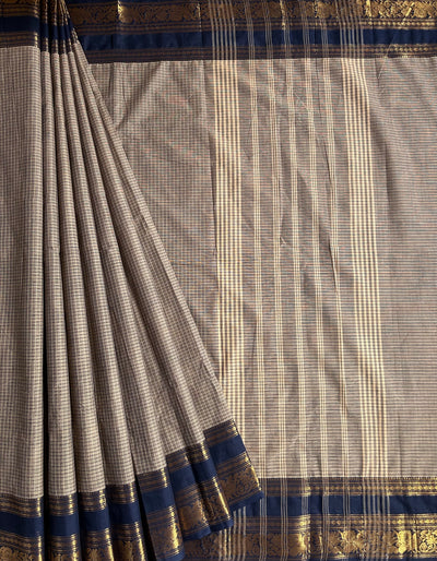 SUTLEJ: KANCHIPURAM COTTON SAREE