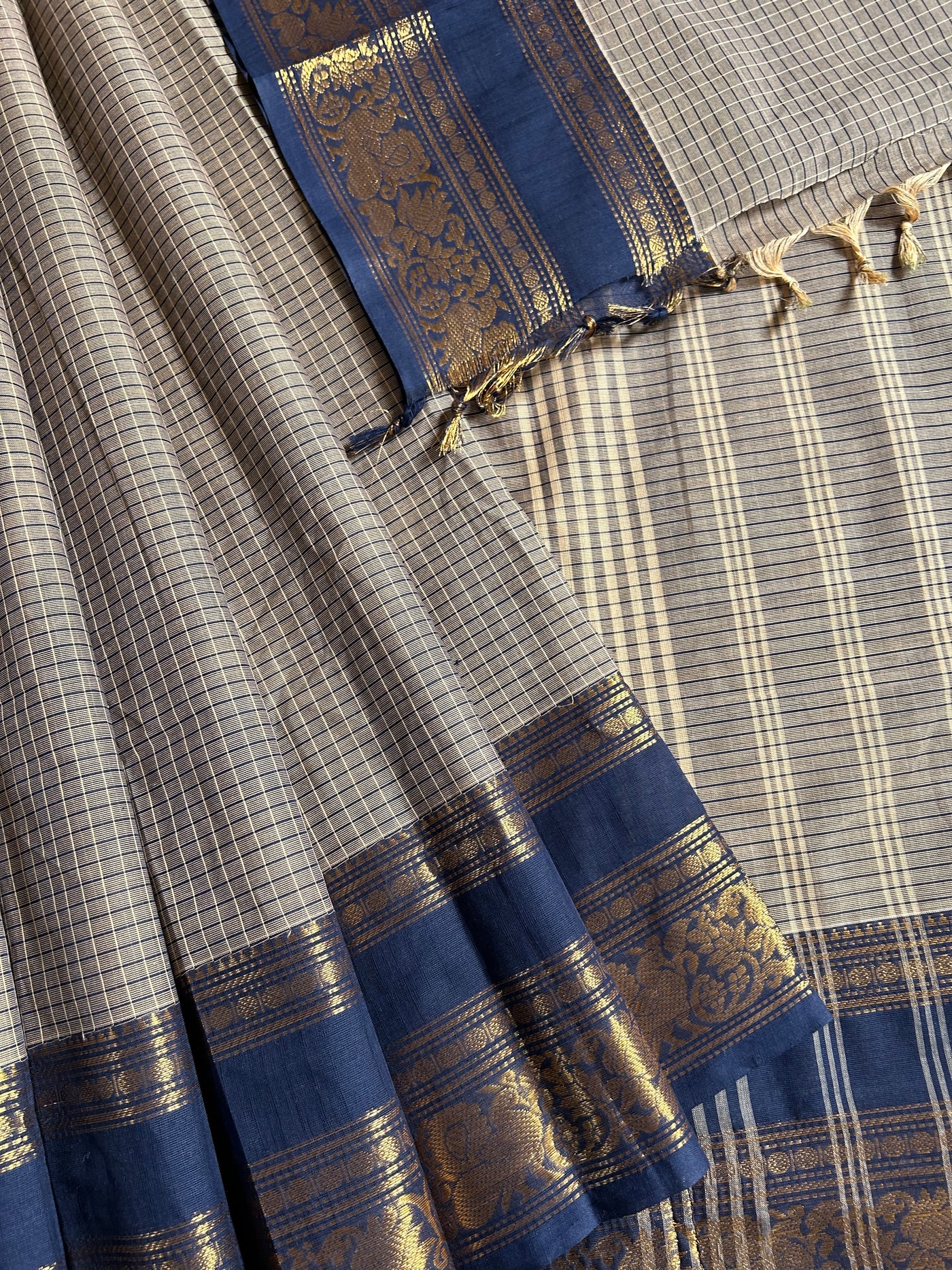 SUTLEJ: KANCHIPURAM COTTON SAREE