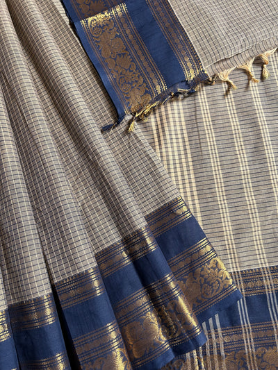 SUTLEJ: KANCHIPURAM COTTON SAREE