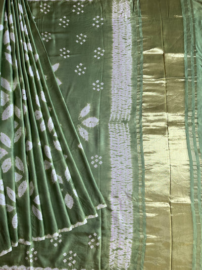 CHATPATI : Handmade Modal Silk Saree with Tissue Pallu