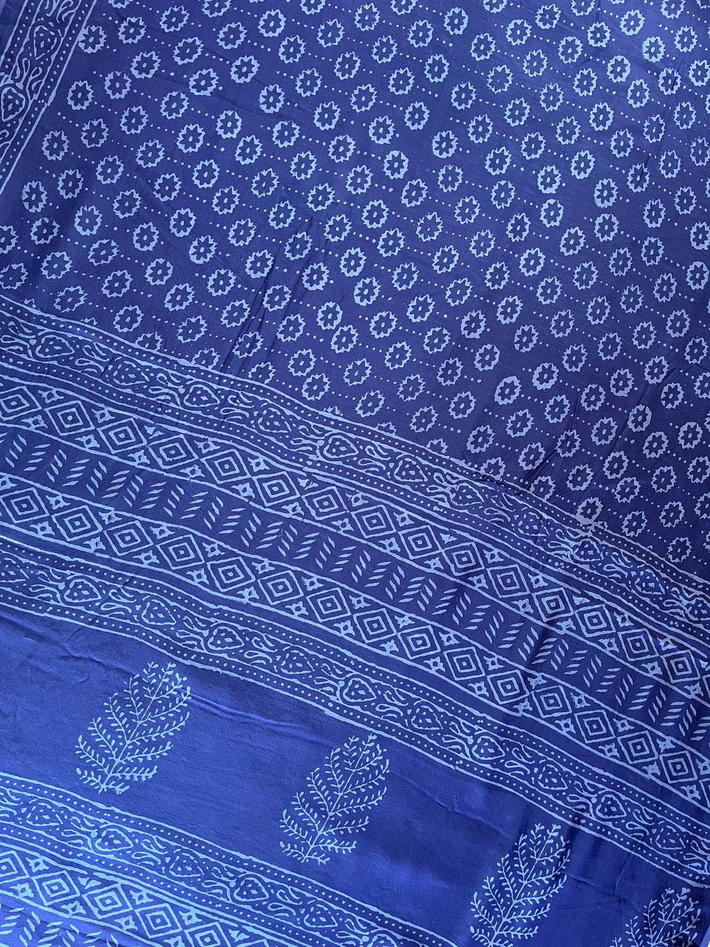 SAYANI: HANDBLOCK BAGRU PRINTED MODAL SILK SAREE