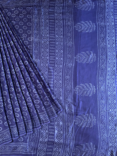 SAYANI: HANDBLOCK BAGRU PRINTED MODAL SILK SAREE