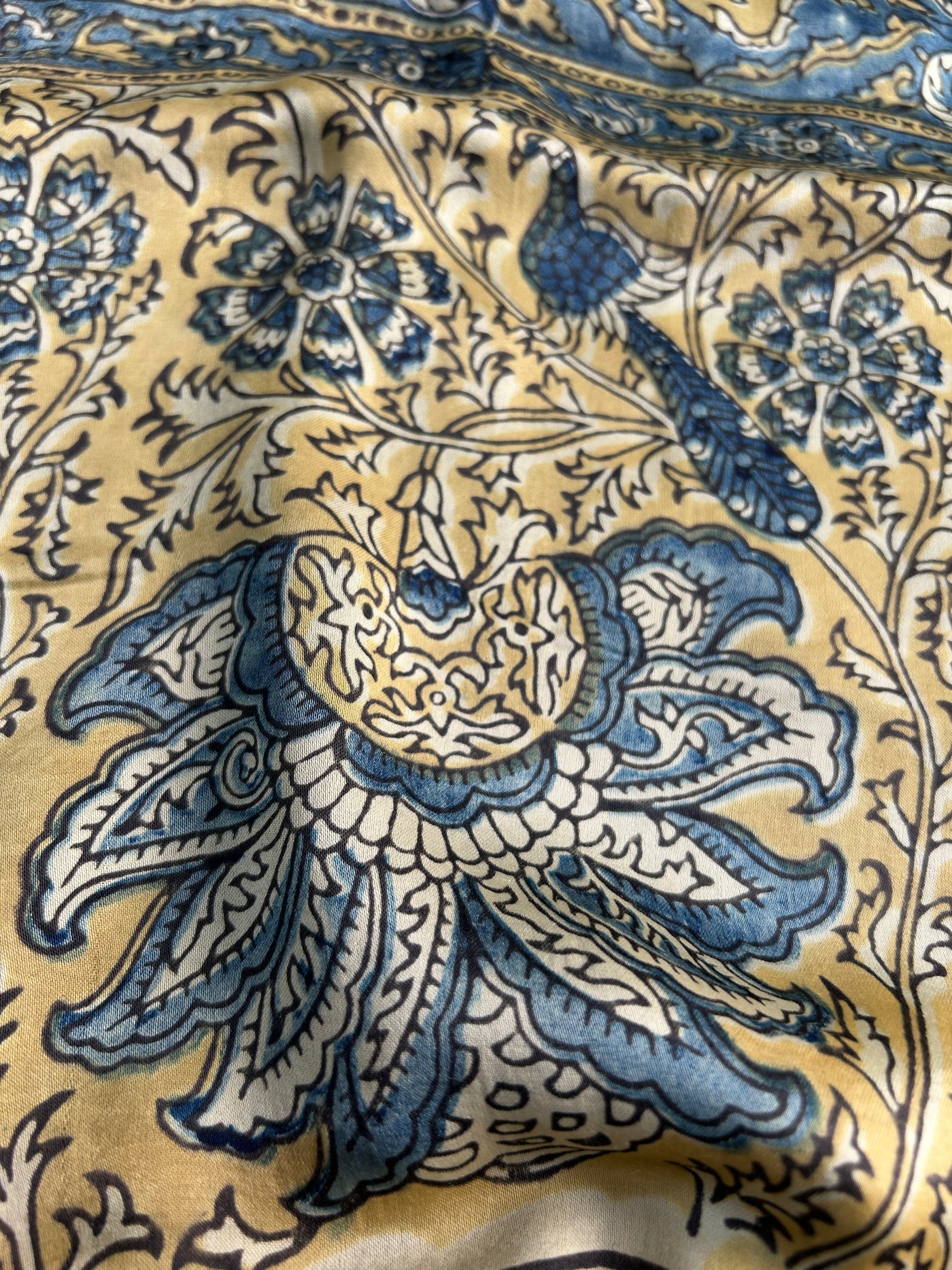 BHAVYA: Handmade Clamp Dyed- Ajrakh Modal Silk Saree