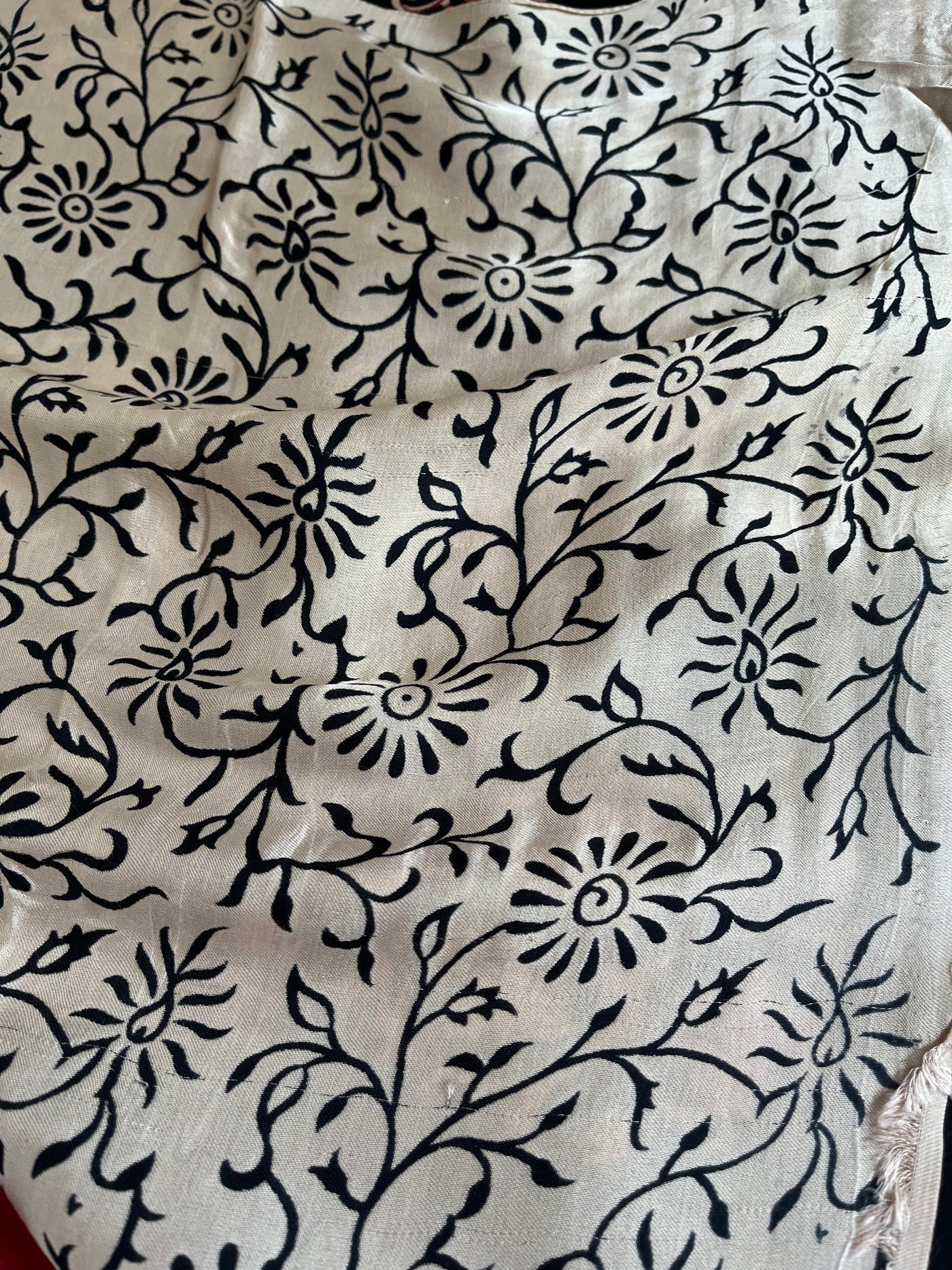 AARNA : HANDBLOCK BAGRU PRINTED MODAL SILK SAREE