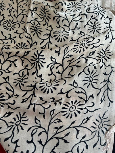 AARNA : HANDBLOCK BAGRU PRINTED MODAL SILK SAREE