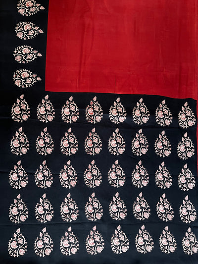 AARNA : HANDBLOCK BAGRU PRINTED MODAL SILK SAREE