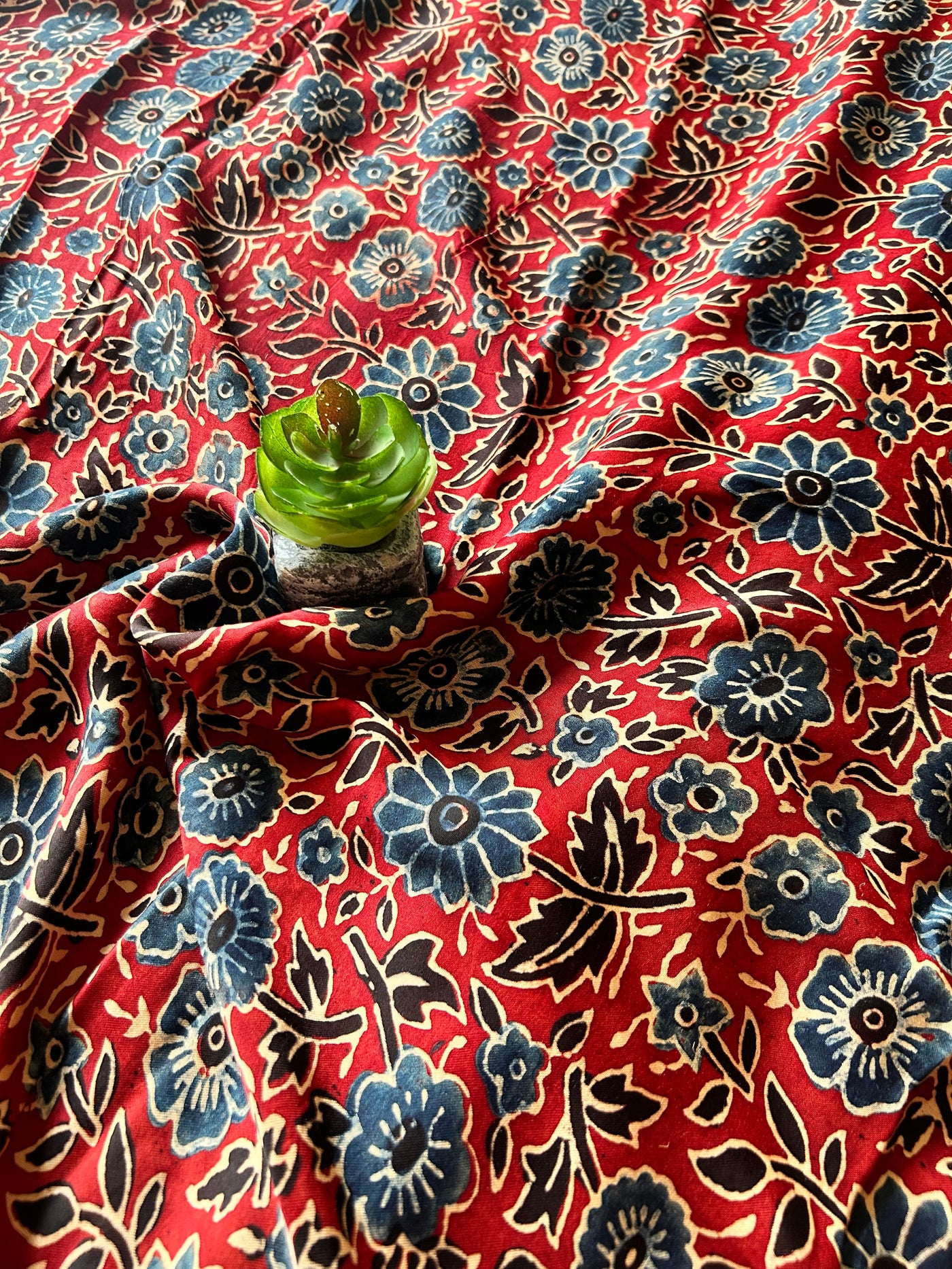LALIMA:MADDER,HAND BLOCK AJRAKH MODAL SILK SAREE