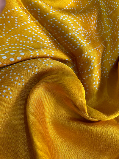 ISLA: Printed modal silk saree