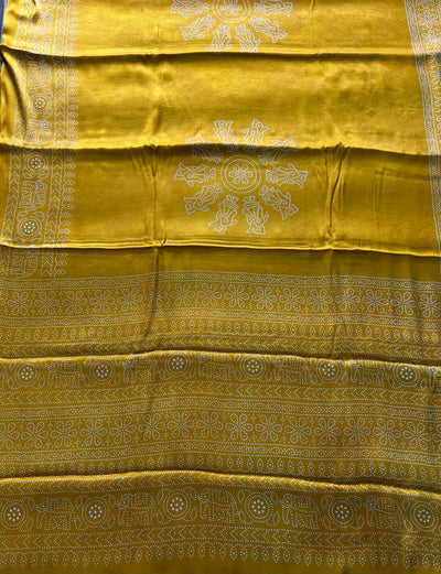 ISLA: Printed modal silk saree