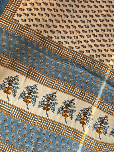 Kavita: HANDBLOCK PRINTED DABU MODAL SILK SAREE