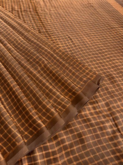 Siyara: HANDBLOCK BAGRU PRINTED ICE BLUE MODAL SILK SAREE