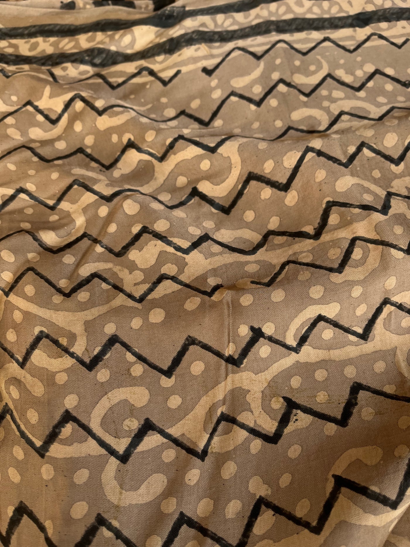 Sarika: HANDBLOCK BAGRU PRINTED ICE BLUE MODAL SILK SAREE