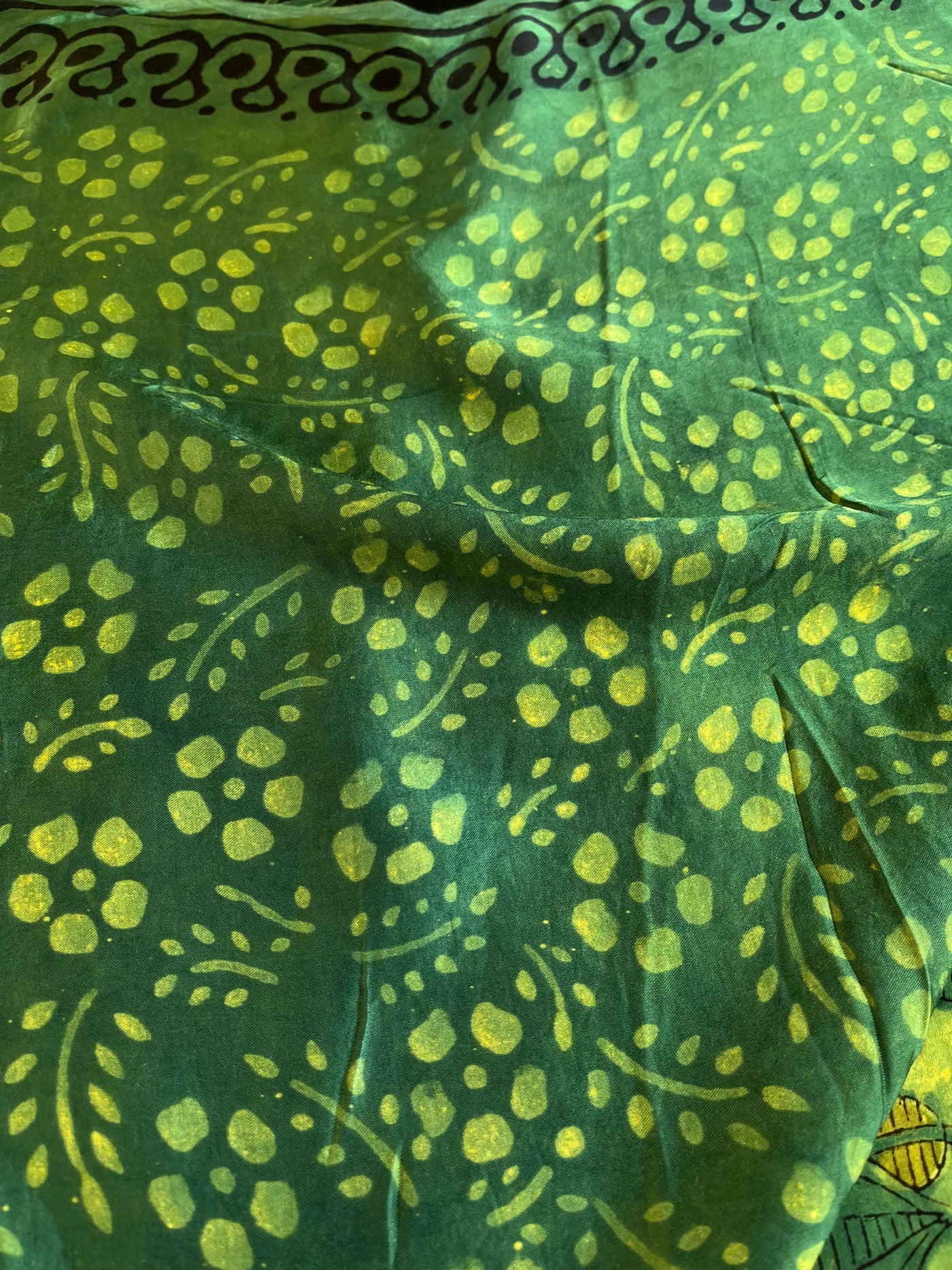Rubaru: HANDBLOCK BAGRU PRINTED ICE BLUE MODAL SILK SAREE