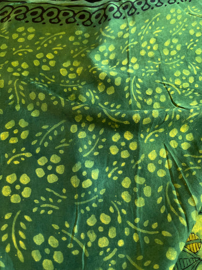 Rubaru: HANDBLOCK BAGRU PRINTED ICE BLUE MODAL SILK SAREE