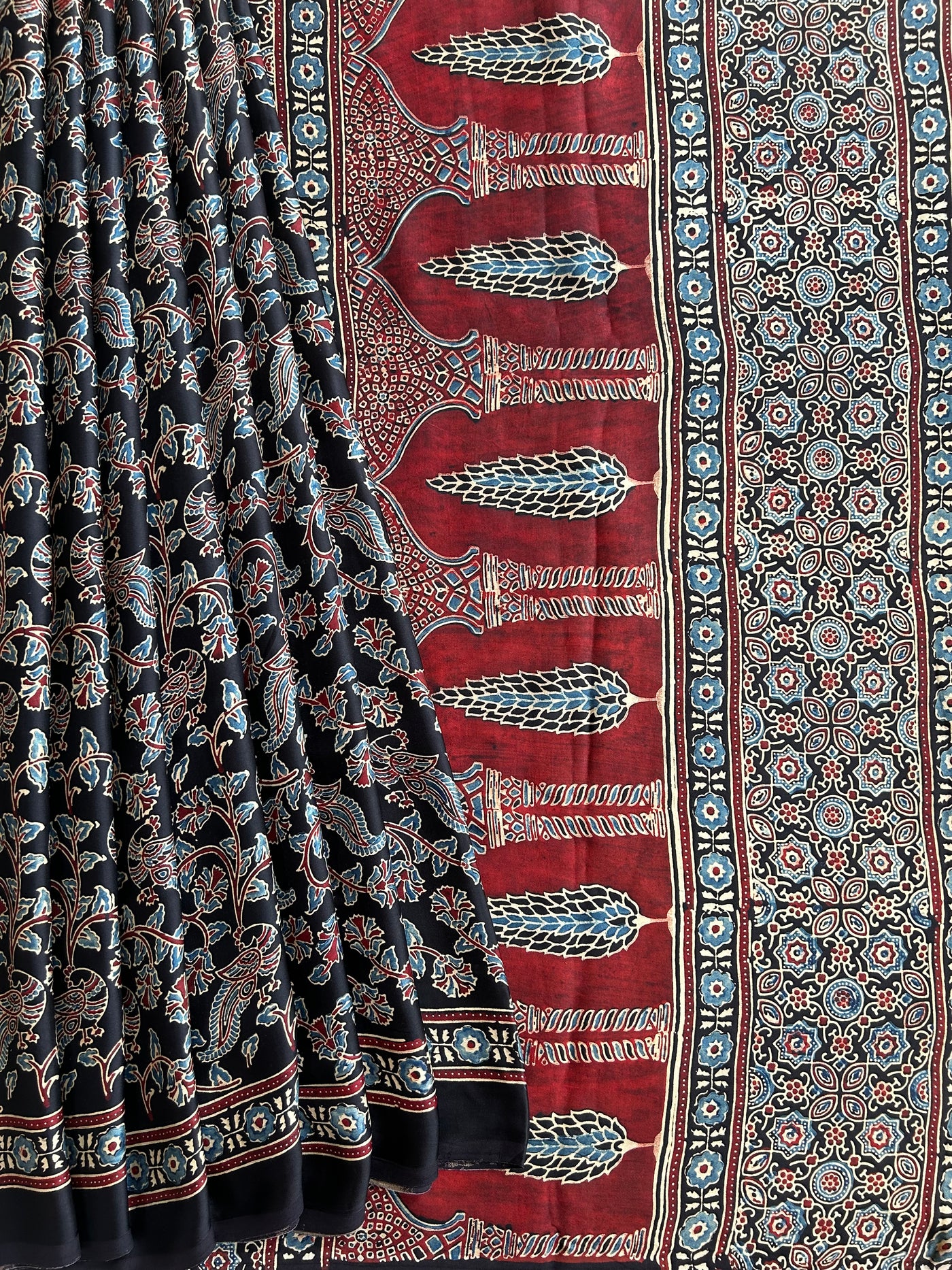 SALONI: AJRAKH MODAL SILK SAREE