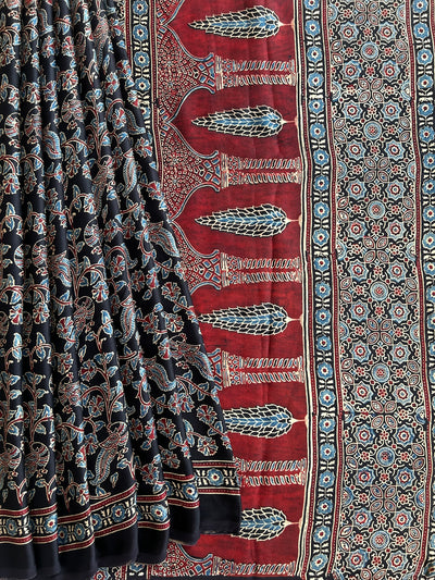 SALONI: AJRAKH MODAL SILK SAREE