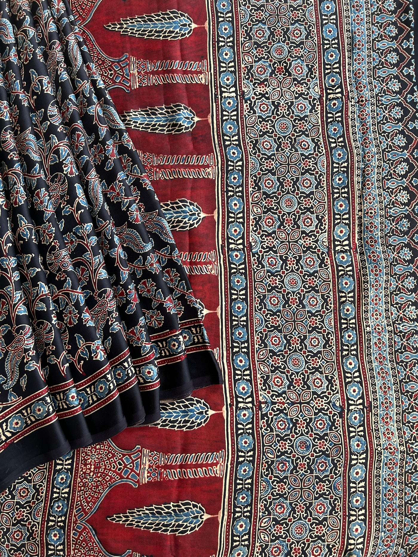 SALONI: AJRAKH MODAL SILK SAREE