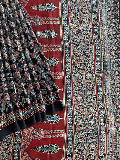 SALONI: AJRAKH MODAL SILK SAREE