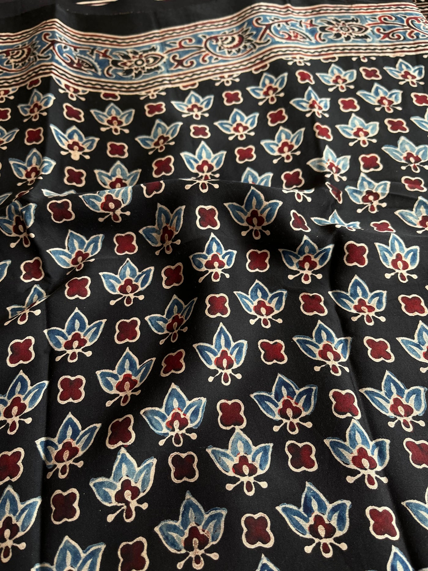 Ruhu: AJRAKH BANDHEJ MODAL SILK SAREE