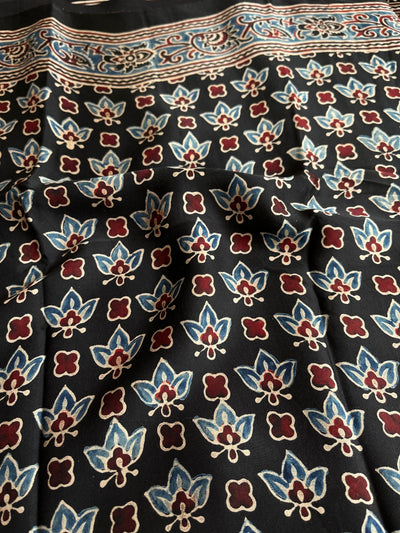 Ruhu: AJRAKH BANDHEJ MODAL SILK SAREE
