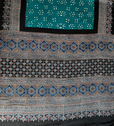 Ruhu: AJRAKH BANDHEJ MODAL SILK SAREE