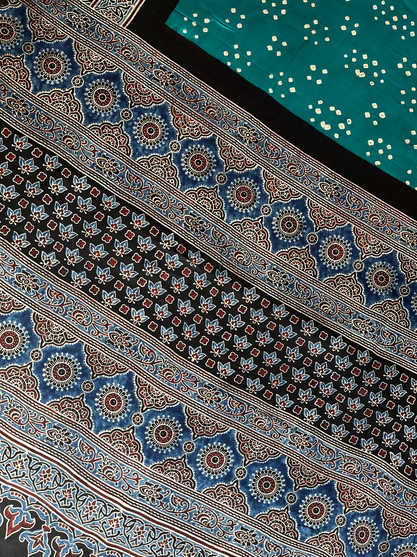 Ruhu: AJRAKH BANDHEJ MODAL SILK SAREE
