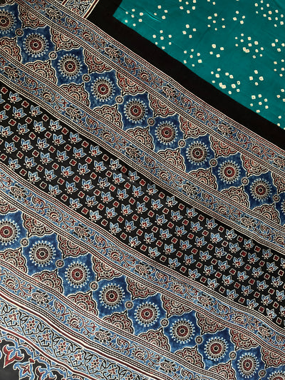 Ruhu: AJRAKH BANDHEJ MODAL SILK SAREE