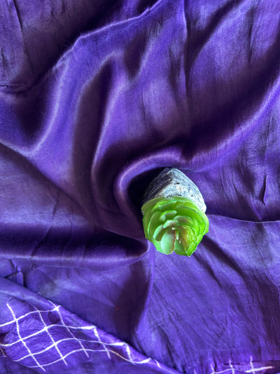VAIBHAVI: VIOLET,HANDMADE NUI SHIBORI MODAL SILK DESIGNER SAREE