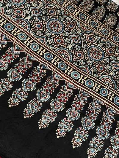 Nazrana: HANDMADE BANDHANI AJRAKH MODAL SILK SAREE